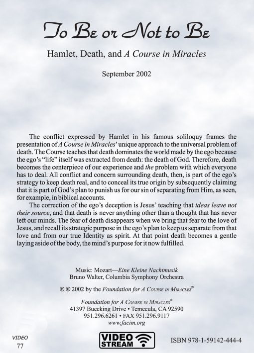 To Be or Not to Be: Hamlet, Death, and <i>A Course in Miracles</i> [EHVIDEOSTR] - Image 5
