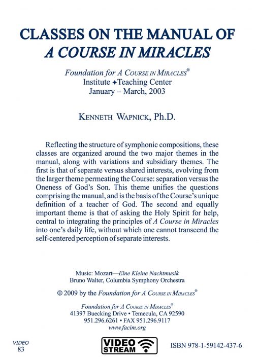 Classes on the Manual for Teachers of <i>A Course in Miracles</i> [EHVIDEOSTR] - Image 5