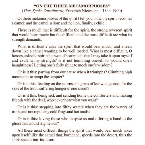 “On the Three Metamorphoses”: Nietzsche, <i>A Course in Miracles</i>, and the Stages of Spirituality [AUDIOSTR] - Image 2