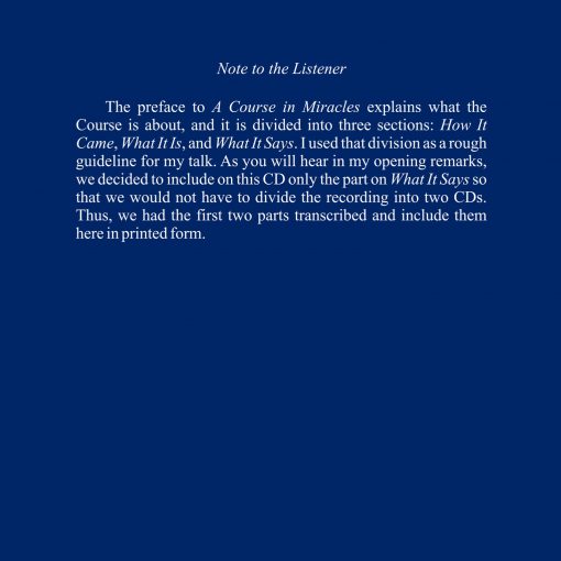 An Overview of <i>A Course in Miracles</i> [AUDIOSTR] - Image 2