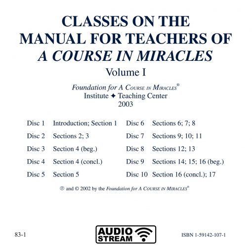 Classes on the Manual for Teachers of <i>A Course in Miracles</i> [AUDIOSTR] - Image 6