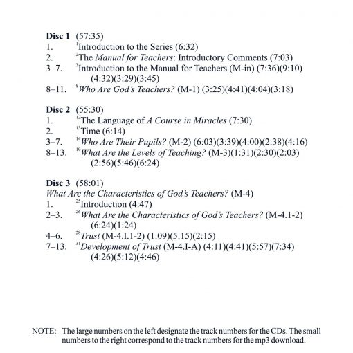 Classes on the Manual for Teachers of <i>A Course in Miracles</i> [AUDIOSTR] - Image 3