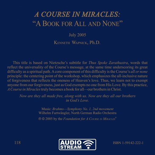 <i>A Course in Miracles</i>: “A Book for All and None” [AUDIOSTR] - Image 5