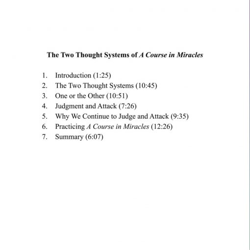 The Two Thought Systems of <i>A Course in Miracles</i> [AUDIOSTR] - Image 2