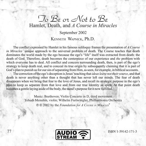 To Be or Not to Be: Hamlet, Death, and <i>A Course in Miracles</i> [AUDIOSTR] - Image 7
